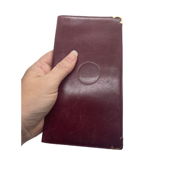 Authentic Celine Paris Burgundy Red Leather Long Slim Wallet - Picture 10 of 10